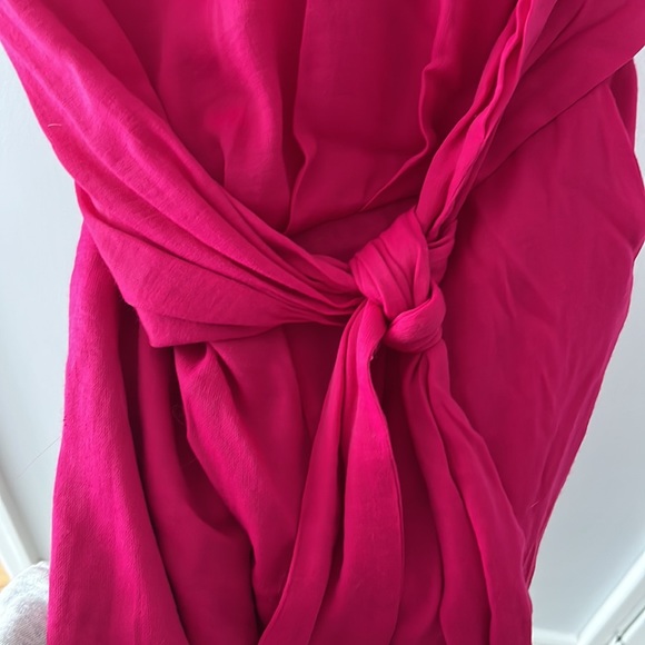 Anthropologie MAEVE hot pink strapless jumpsuit - Picture 2 of 7